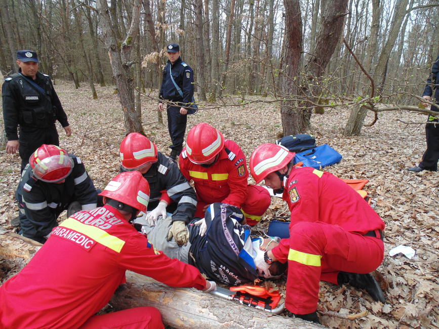 Exercitiu cu forte in teren pentru antrenarea structurilor de interventie in cazul producerii unui incendiu la fondul forestier al Ocolului silvic Almas | imaginea 1