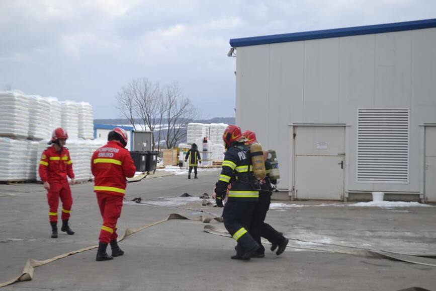Incendiu in zona de productie a unui operator economic din Sibiu | imaginea 1