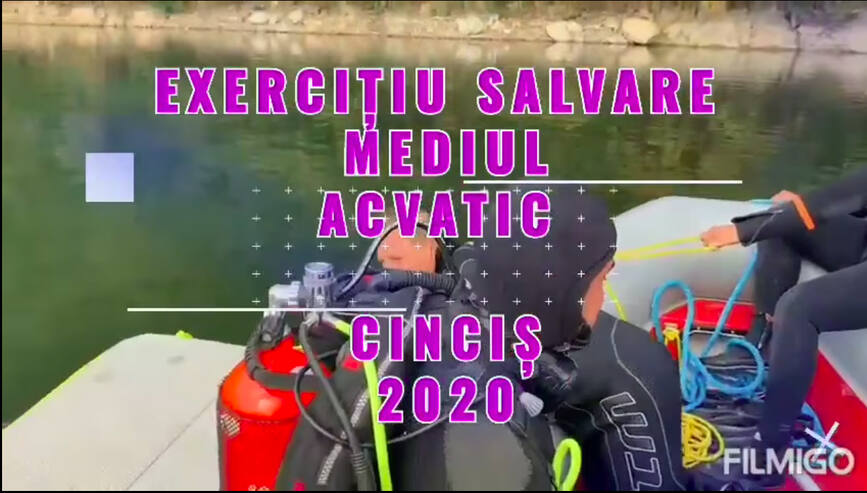 Pompierii scafandri din 8 judete s au antrenat in apele reci ale lacului Cincis | imaginea 1