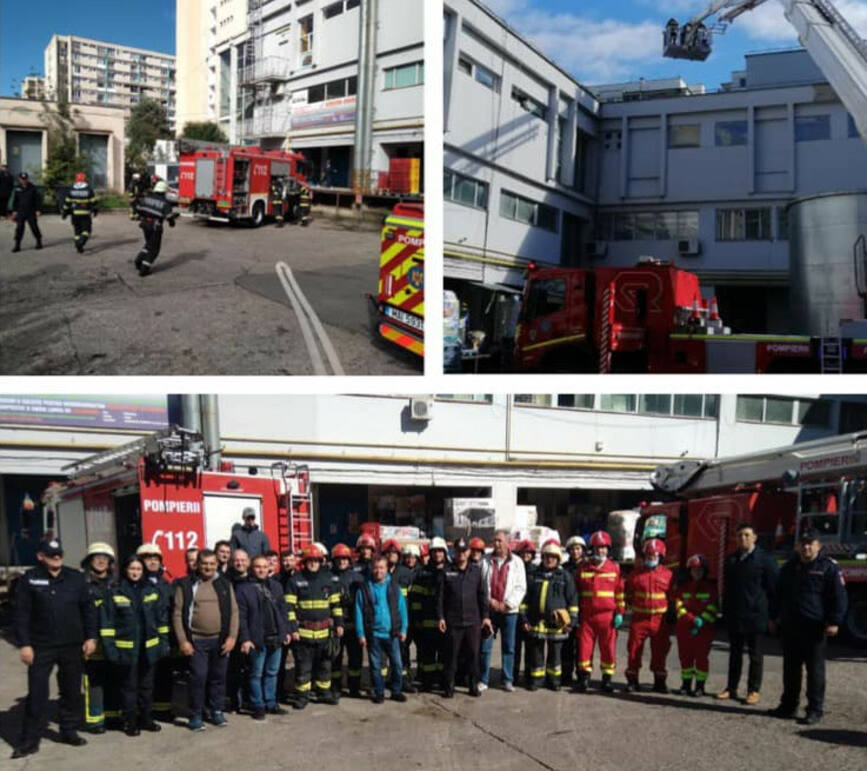 Cladire in flacari   Misiuni de cautare salvare la un centru comercial | imaginea 1