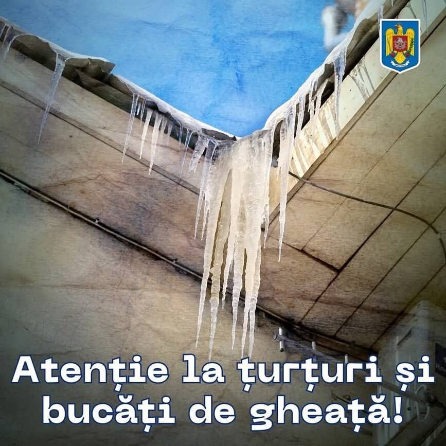 Atentie la turturi si gheata  Sfaturi pentru siguranta pietonilor | imaginea 1