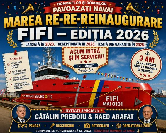 FIFI  la a treia inaugurare  Nava care a iesit din garantie inainte sa intre in serviciu | imaginea 1