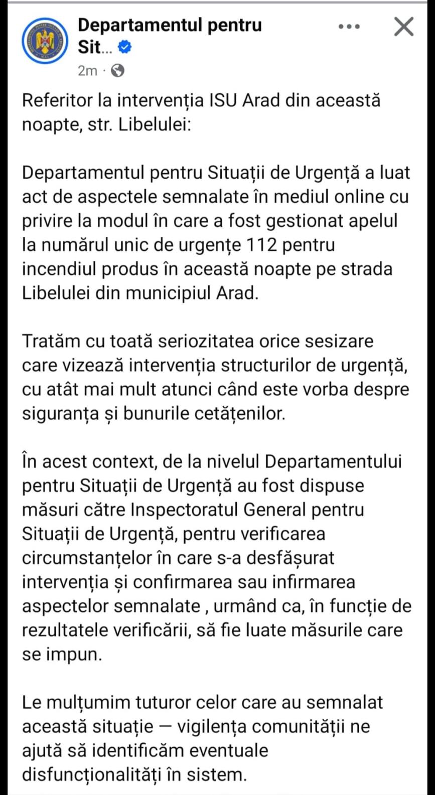 DSU la vanatoare de pompieri pe Facebook Cum a devenit un incendiu de vegetatie uscata stins fara probleme criza la varful Departamentului | imaginea 3