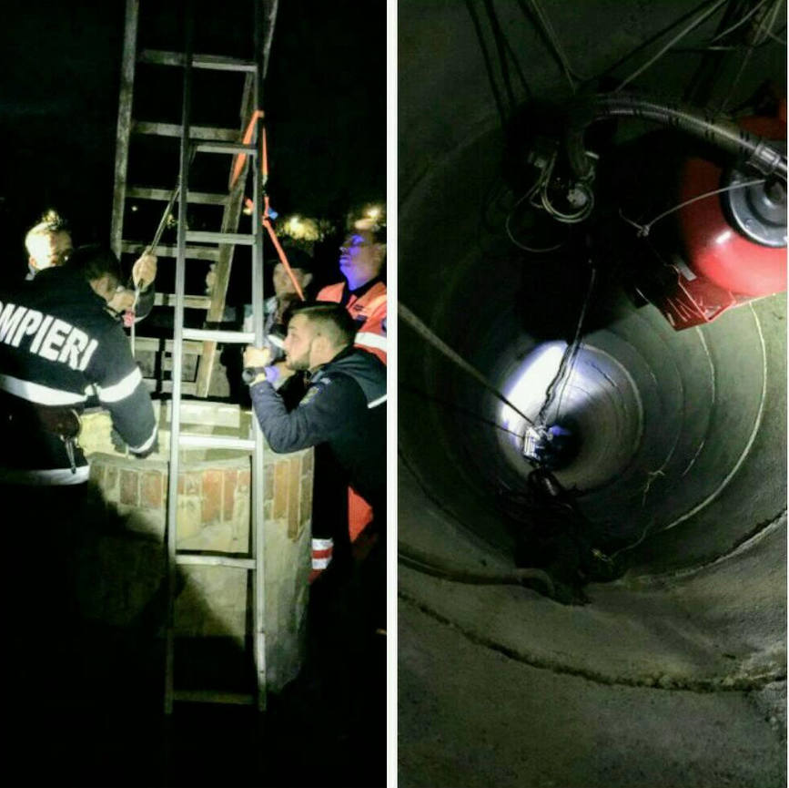 Interventie salvatoare pentru un barbat cazut intr o fantana | imaginea 1