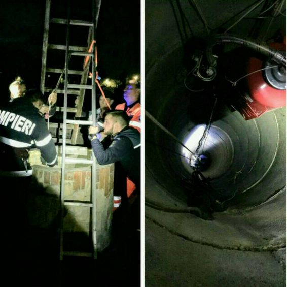 Interventie salvatoare pentru un barbat cazut intr o fantana | imaginea 1