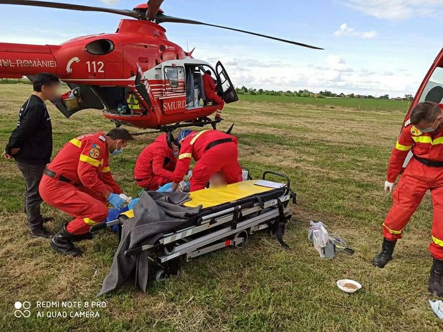 Copil accidentat  transportat cu elicopterul la Oradea | imaginea 1