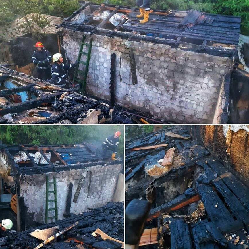 Incendiu la anexele dintr o gospodarie  soldat cu importante pagube materiale | imaginea 1