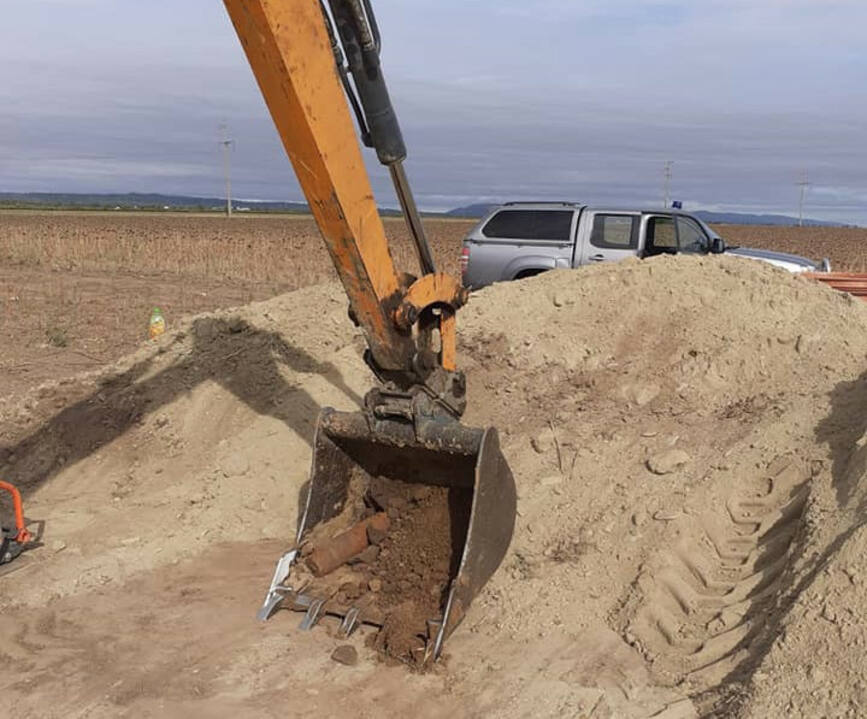 Munitie de razboi  descoperita in urma unor sapaturi la canalizare | imaginea 1