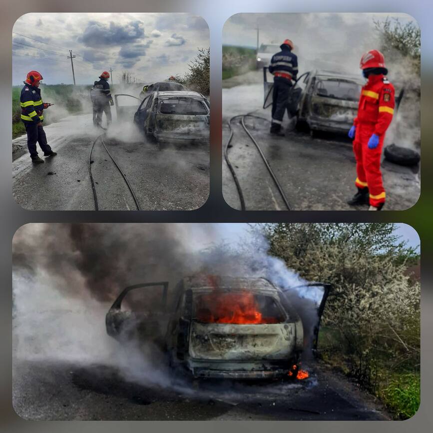 Patru incendii de autoturisme au avut loc in judetul Giurgiu | imaginea 1