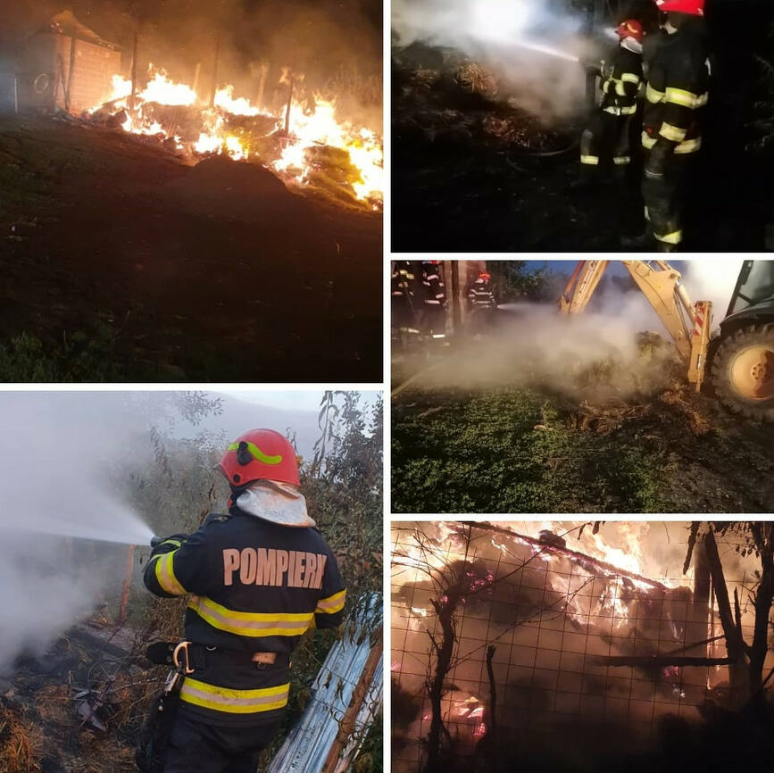 Un adapost de animale si 15 tone de furaje au ars intr o gospodarie din Flamanzi | imaginea 1