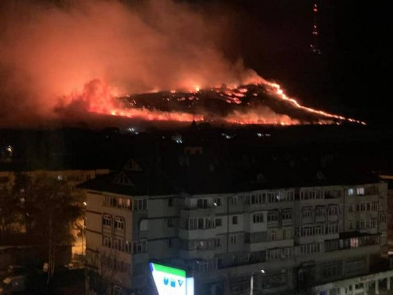 Incendiu de vegetatie uscata in Piatra Neamt | imaginea 1