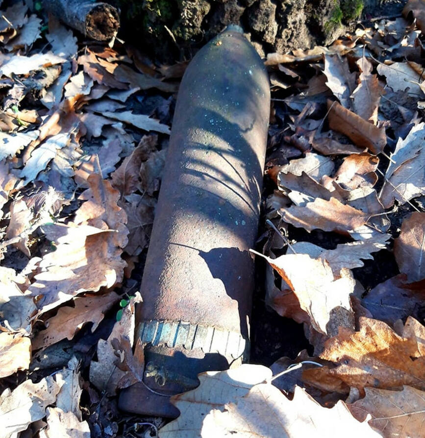 Proiectil exploziv  descoperit in padurea Baneasa | imaginea 1