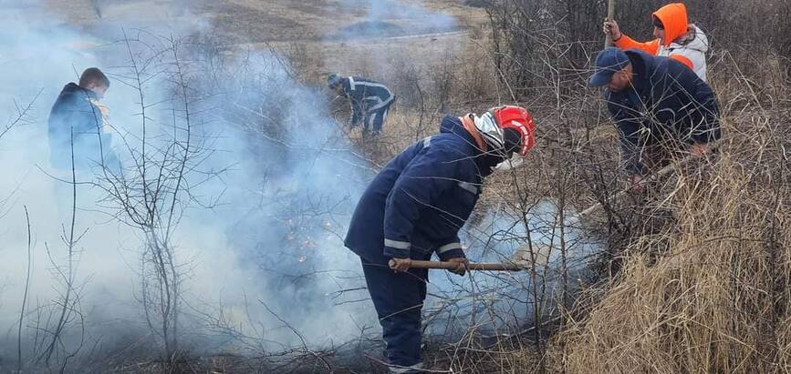 Val de incendii de vegetatie uscata in judetul Hunedoara | imaginea 1