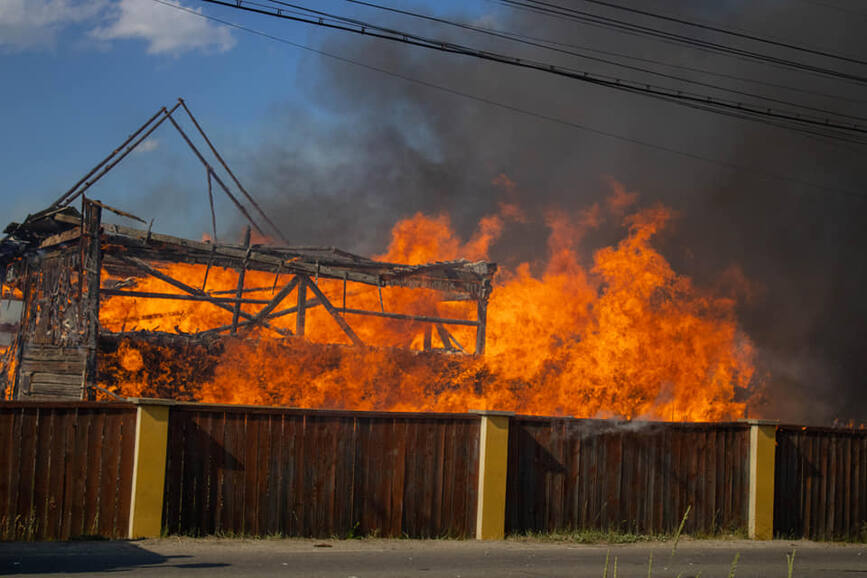 Incendiu violent izbucnit la doua adaposturi de animale | imaginea 1