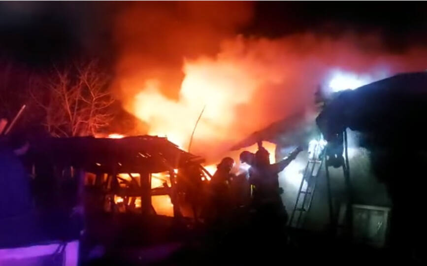 Incendiu violent in gospodaria unei familii | imaginea 2