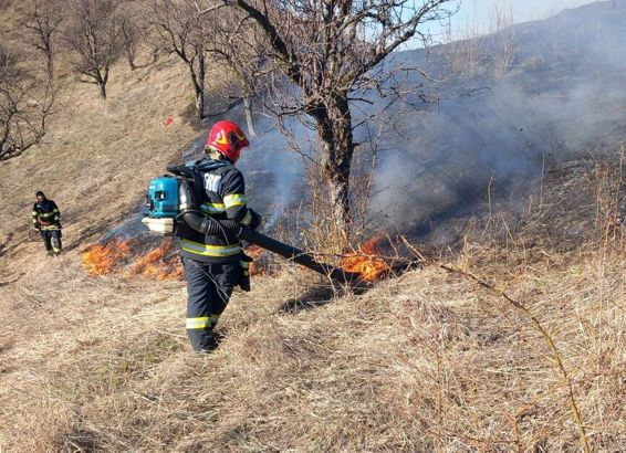 Peste 45 de hectare afectate de incendiile de vegetatie  intr o singura zi | imaginea 1