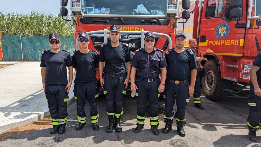 5 pompieri harghiteni  dislocati in sprijinul colegilor din insula Rodos | imaginea 1