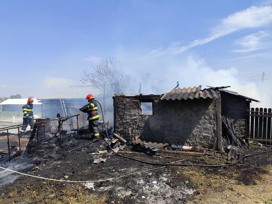 Pompierii au salvat trei case de locuit si doua anexe | imaginea 1