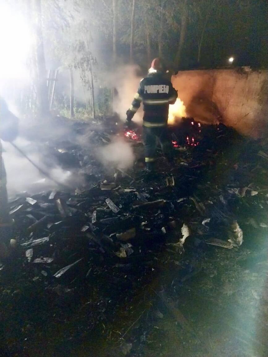 Incendiu in gospodarie  de la un copac lovit de trasnet | imaginea 1