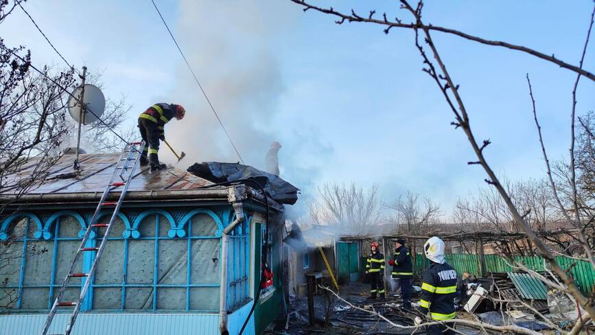 A ajuns la spital  in urma unui incendiu de locuinta | imaginea 1