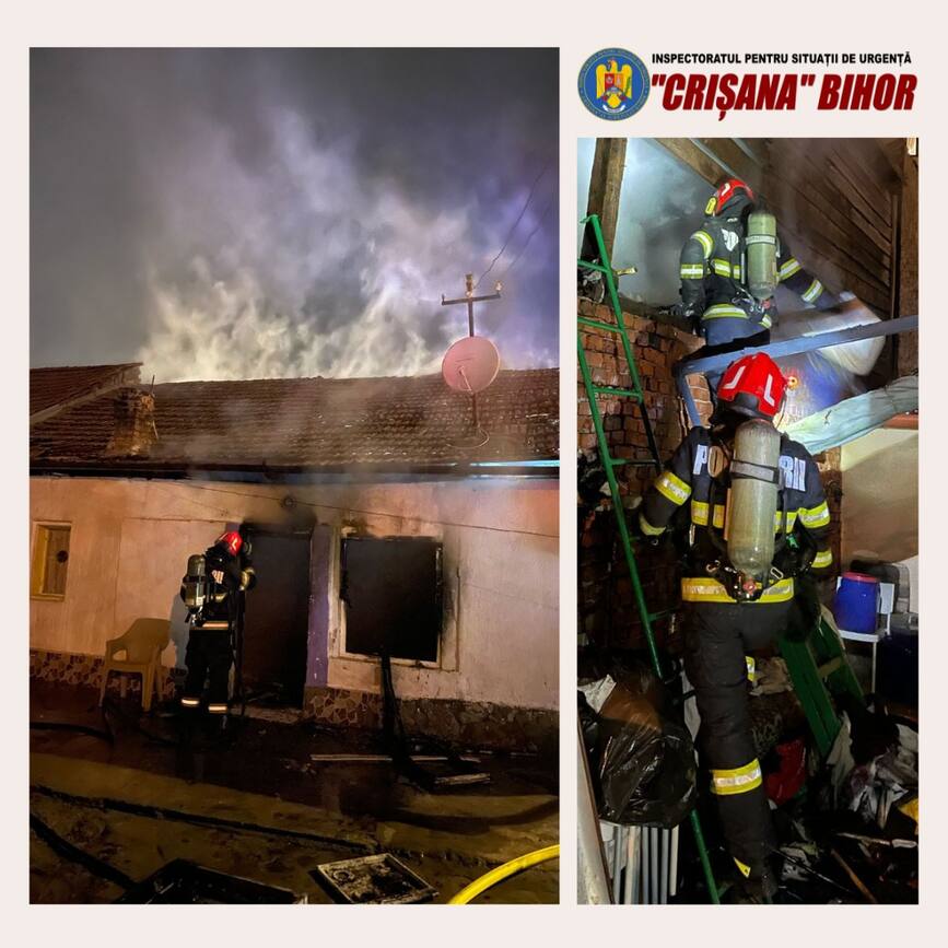 Incendiu izbucnit la o casa  soldat cu ranirea proprietarului | imaginea 1