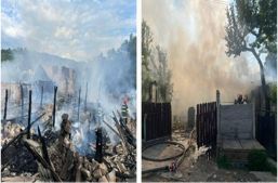 Incendiu de proportii la o anexa gospodareasca | imaginea 1