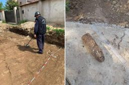 Proiectil descoperit in curtea unui localnic | imaginea 1