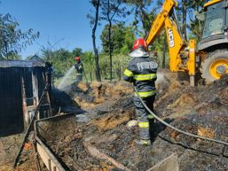 Incendiu la un depozit de furaje | imaginea 1