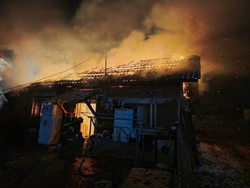 Doi caini  salvati dintr un incendiu de gospodarie | imaginea 1