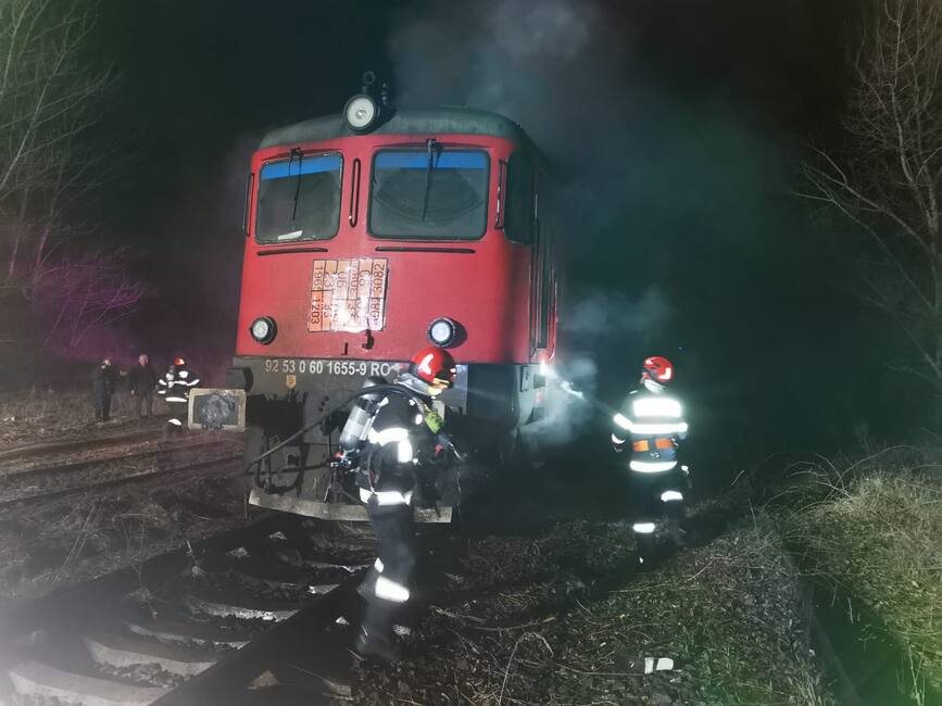 Incendiu la o locomotiva  in Oradea | imaginea 1