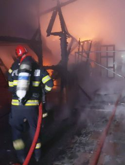 Interventie nocturna  Proprietar ranit si animale moarte in incendiu | imaginea 1