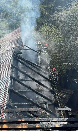 Mobilizare masiva  Casa si anexa cuprinse de flacari | imaginea 1