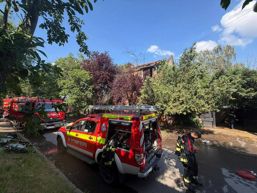 Gest disperat  O femeie a sarit de la mansarda ca sa scape de incendiu | imaginea 1
