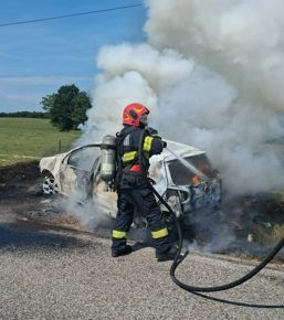 Masina in flacari  Soferul s a autoevacuat la timp | imaginea 1