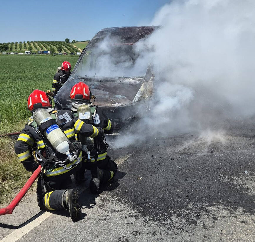 O duba a luat foc in mers si a ars ca o torta | imaginea 1