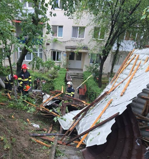Acoperisuri smulse de vant si copaci prabusiti in Zalau | imaginea 1