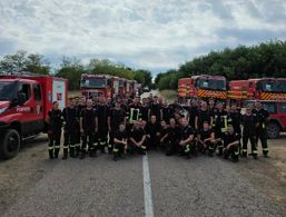 Pompierii din Timis  scut in calea incendiilor din Serbia | imaginea 1