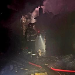 Doua case mistuite de flacari intr un incendiu violent | imaginea 1