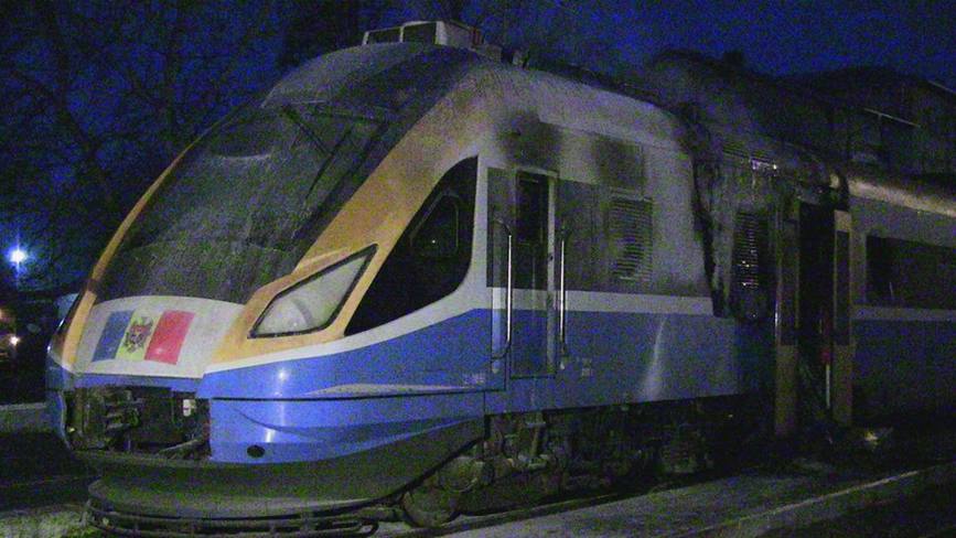 Incendiu in interiorul unui tren pe ruta Chisinau Ungheni | imaginea 1