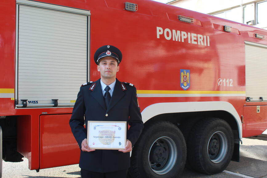 Pompierul lunii octombrie 2022   Respect  Sergent major Zaharia Laurentiu | imaginea 1