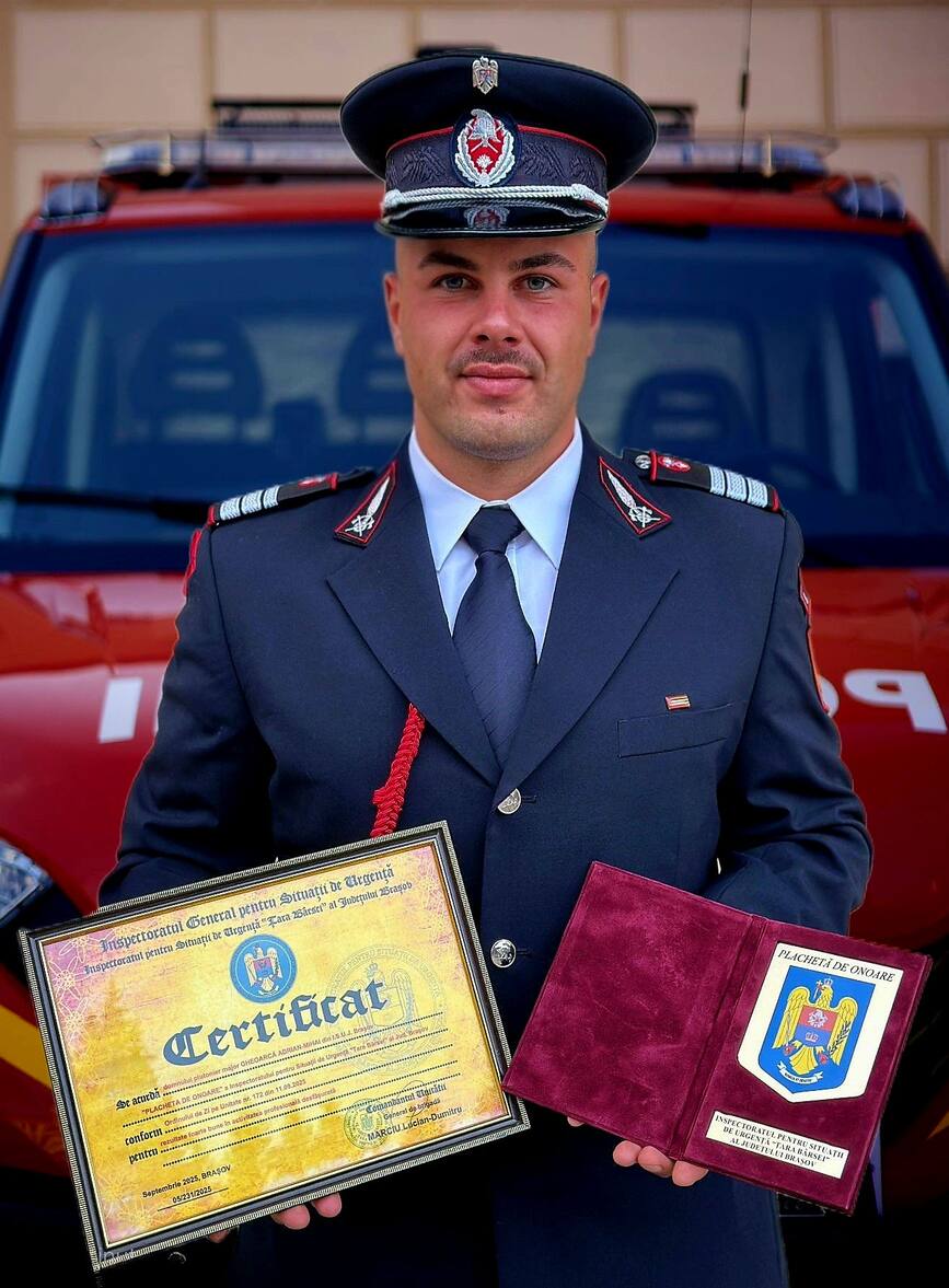 Placheta de Onoare a ISU Brasov   Plt  maj  Gheoarca Adrian Mihai | imaginea 1