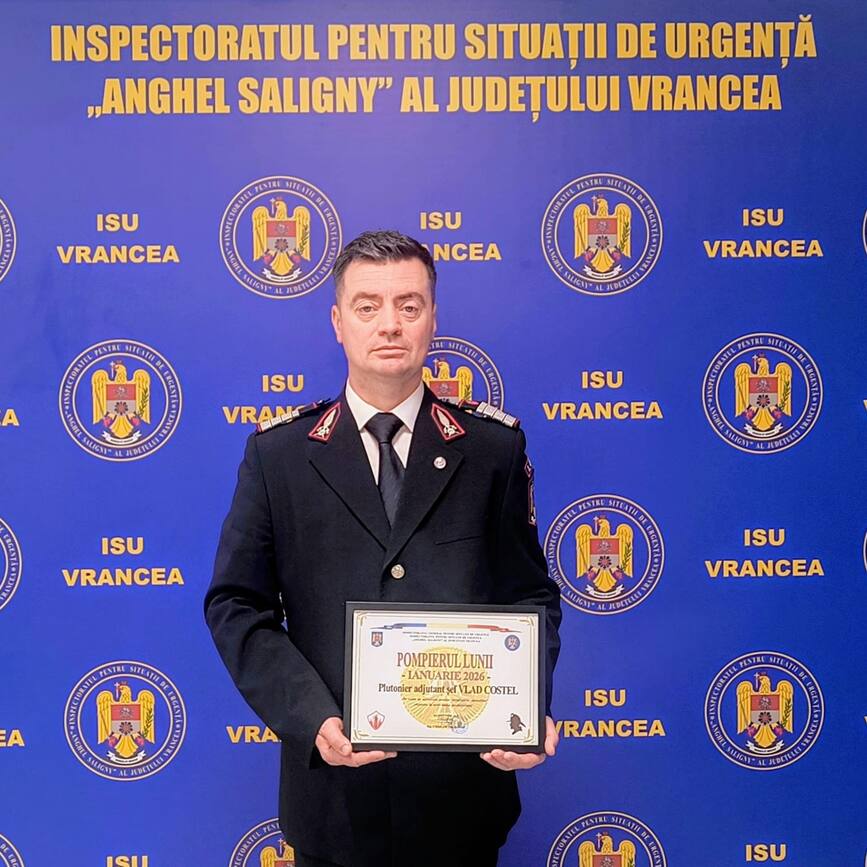 Pompierul lunii Ianuarie 2026   Respect  Plt  adj  sef Vlad Costel | imaginea 1