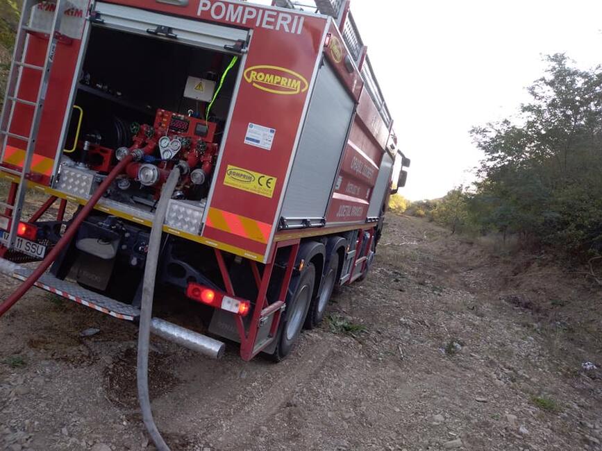 Interventie a SVSU Odobesti pentru stingerea unui incendiu de vegetatie | imaginea 1