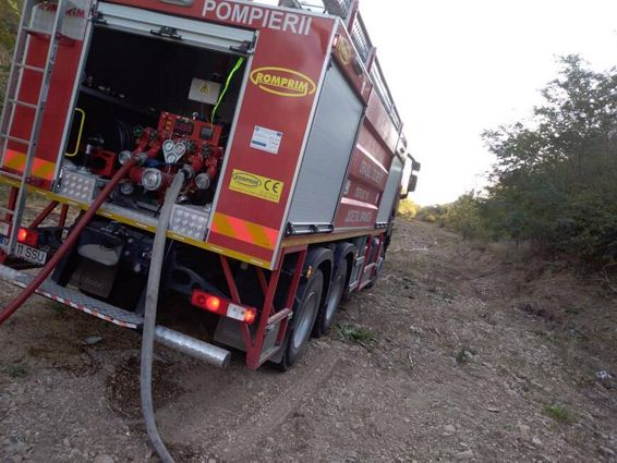 Interventie a SVSU Odobesti pentru stingerea unui incendiu de vegetatie | imaginea 1