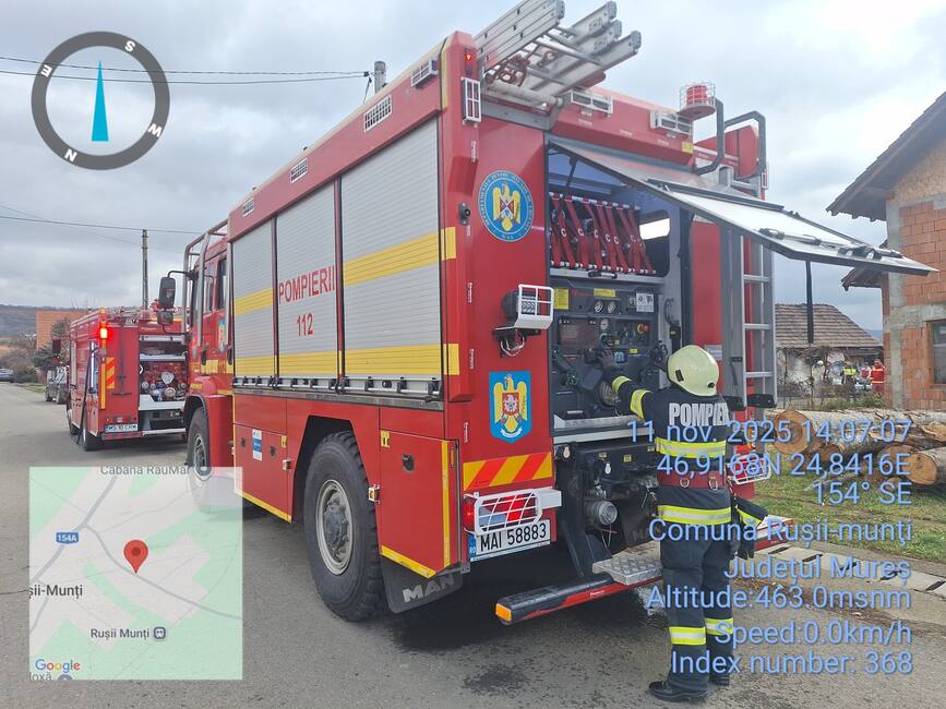 Pompierii SVSU Rusii Munti au intervenit la un incendiu de masina | imaginea 1